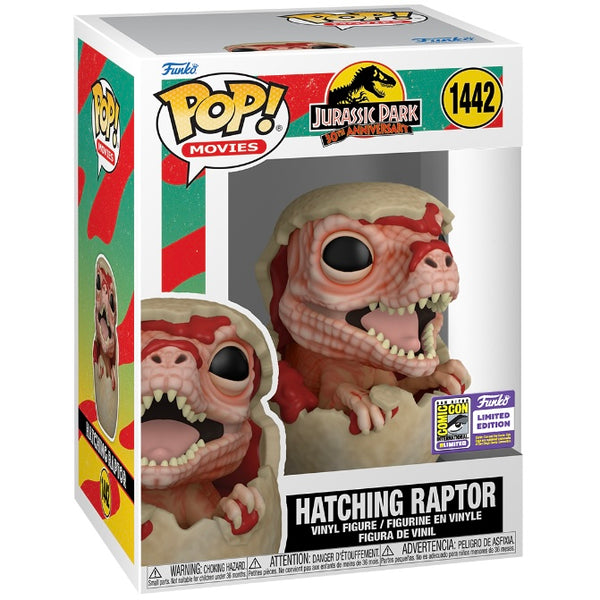 Movies #1442 Hatching Raptor - Jurassic Park 30th Anniversary • 2023 SDCC Exclusive