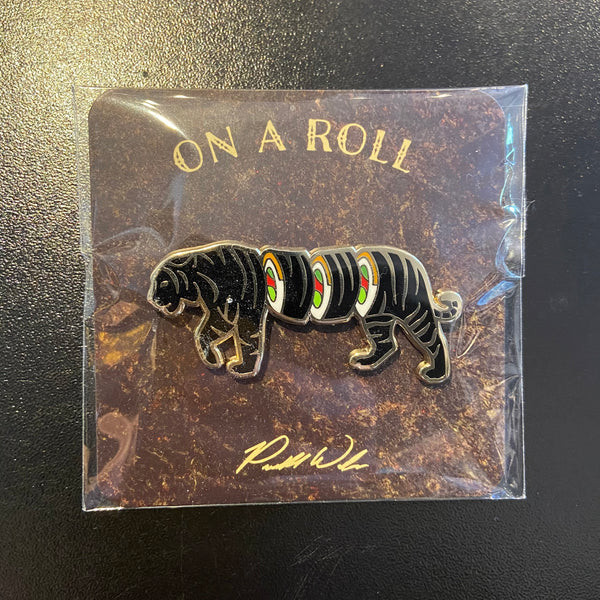 Tiger Roll Sushi Enamel Pin
