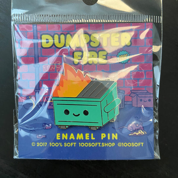 100% Soft - Dumpster Fire • Enamel Pin