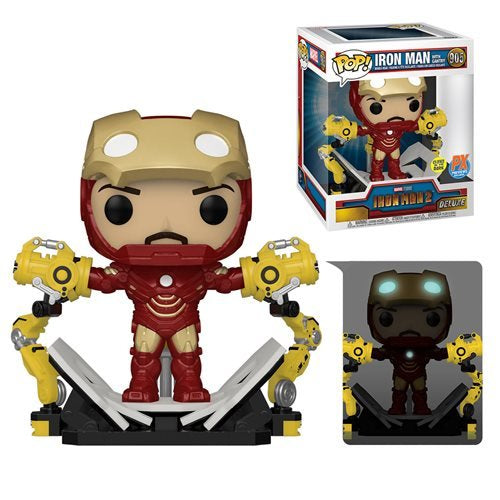 Marvel #0905 Iron Man MK IV with Gantry (Iron Man 2) - GITD POP! Deluxe