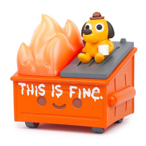 100% Soft - This Is Fine Dog Dumpster Fire